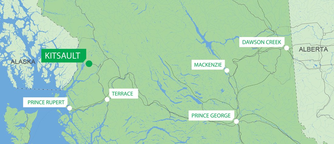 Map of Northwestern BC